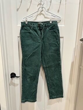 Women's Corduroy Pants in Dark Green